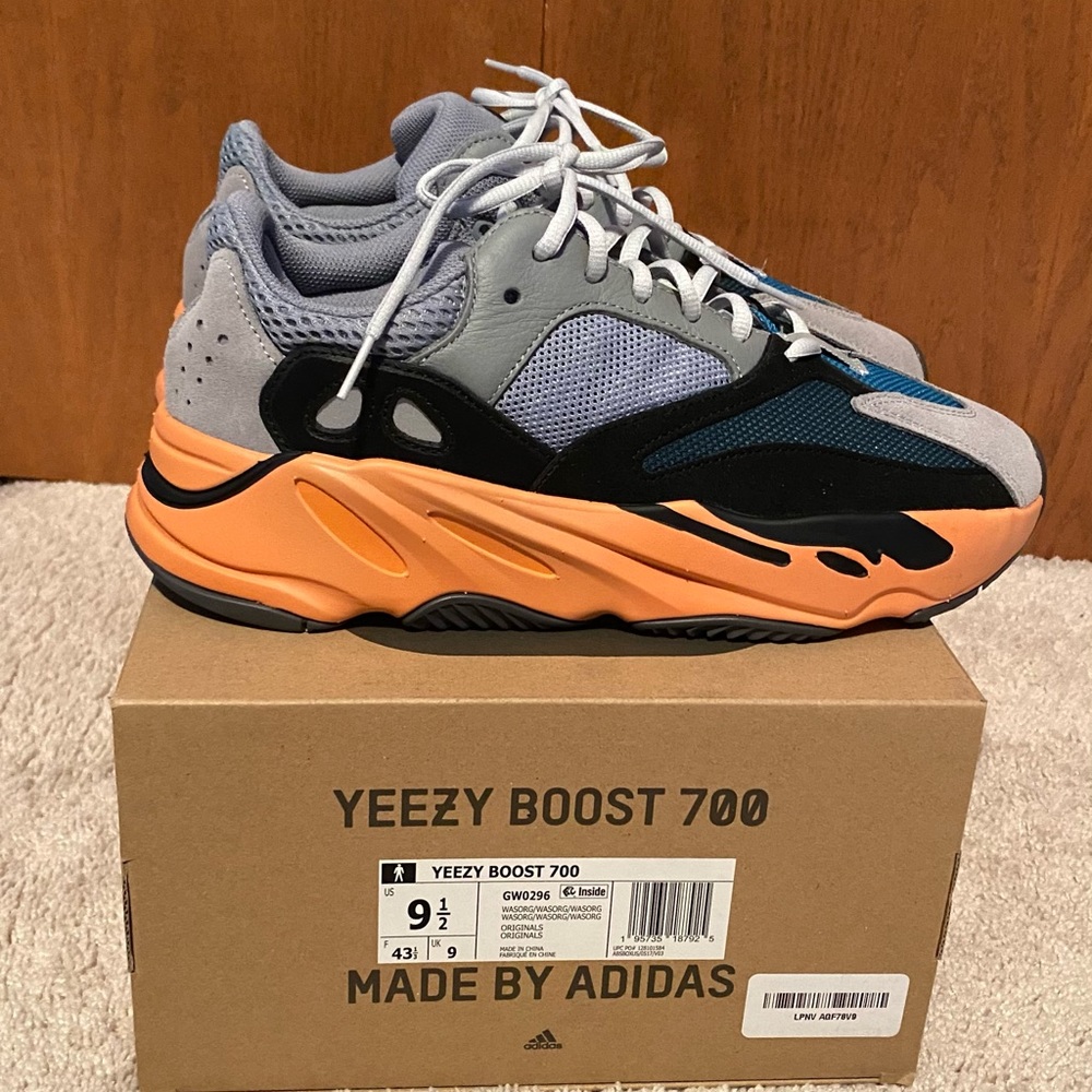 Authentic Yeezy 700 wash orange